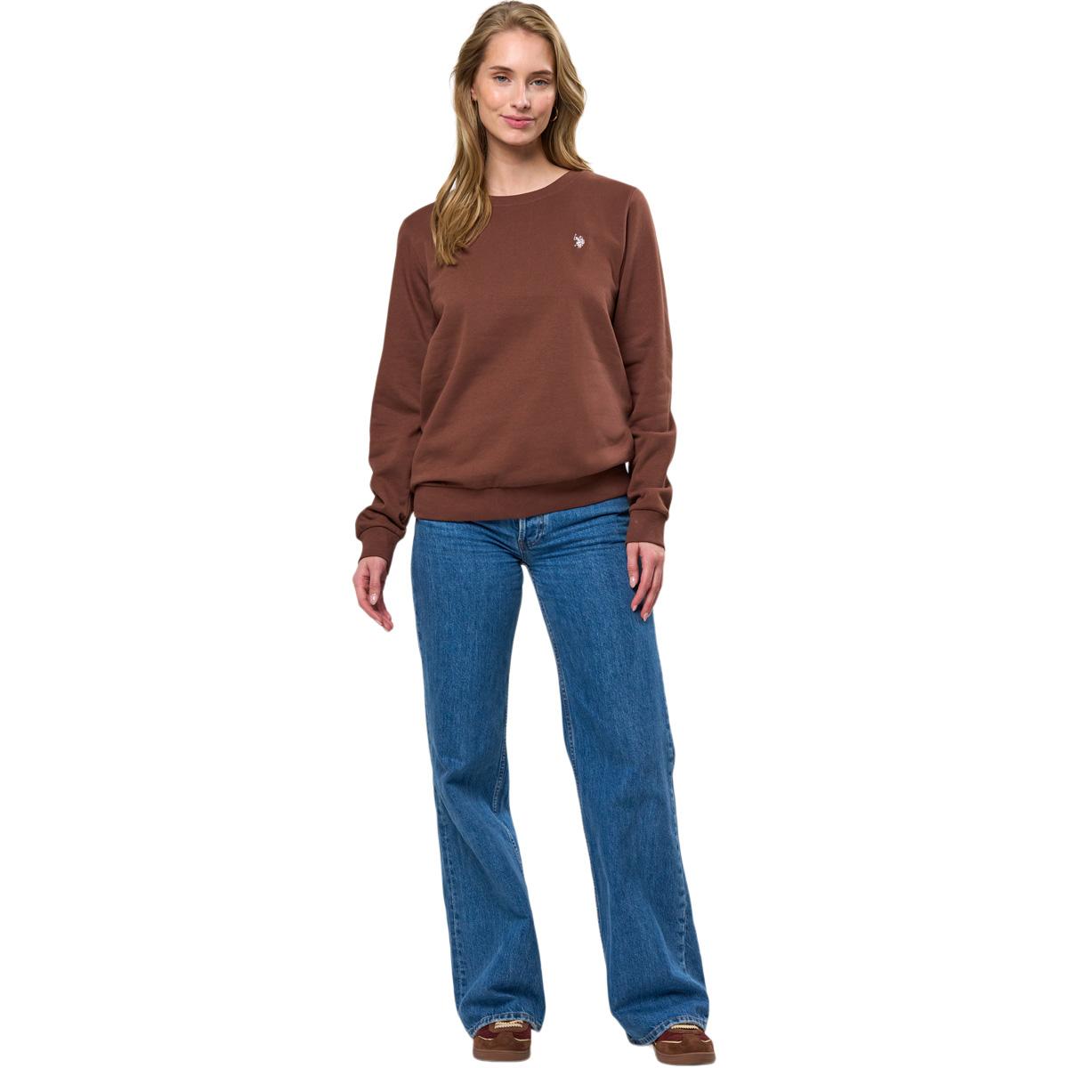 U.S. Polo Assn. Nisma Sweatshirt Dame Chestnut Melange