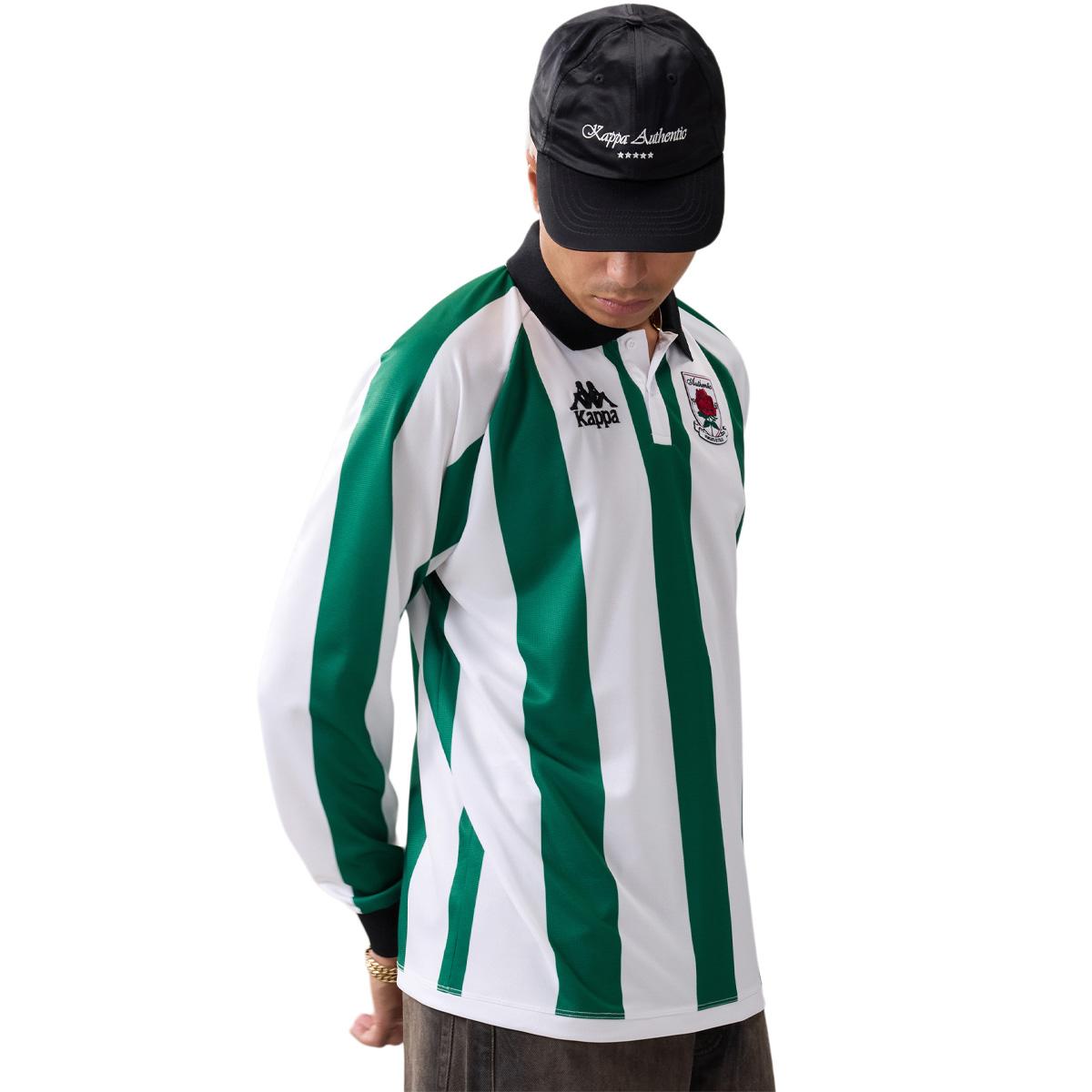 Kappa Authentic Ovibet Langærmet Polo T-shirt Herre P01 green jacket-white-black
