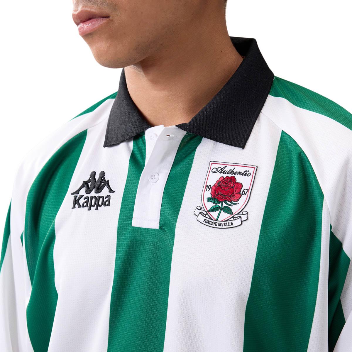 Kappa Authentic Ovibet Langærmet Polo T-shirt Herre P01 green jacket-white-black