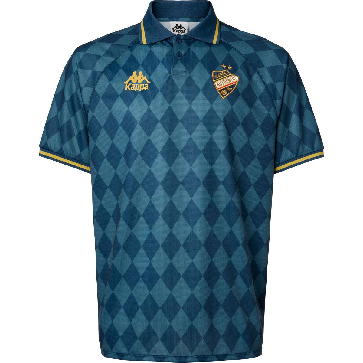 Kappa Authentic Nekoda Polo T-shirt Unisex B0G blue dk-yellow gold rich