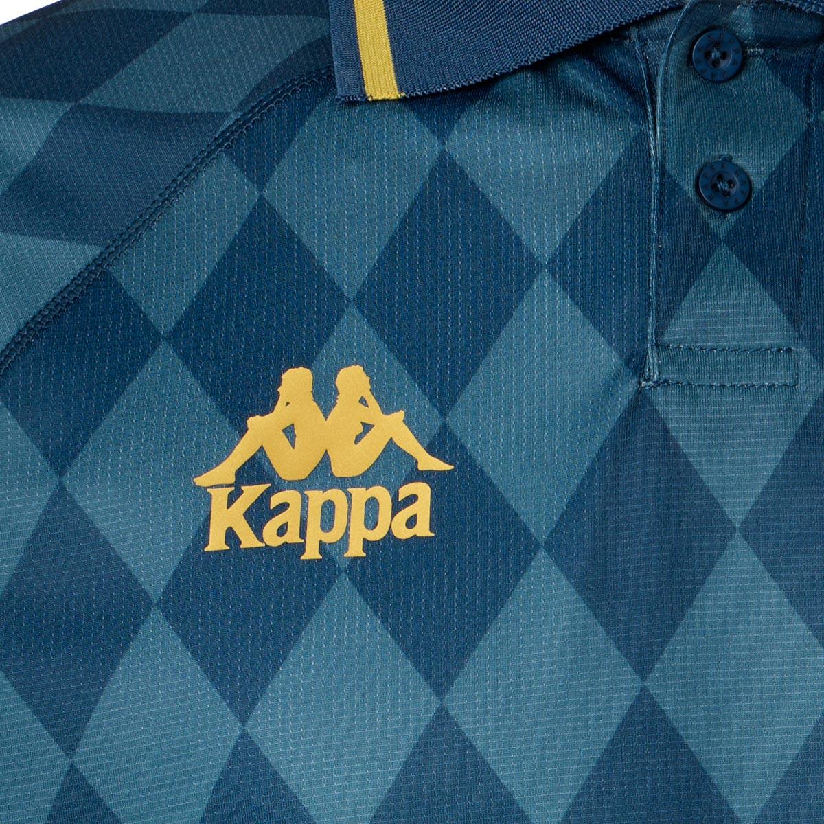 Kappa Authentic Nekoda Polo T-shirt Unisex B0G blue dk-yellow gold rich