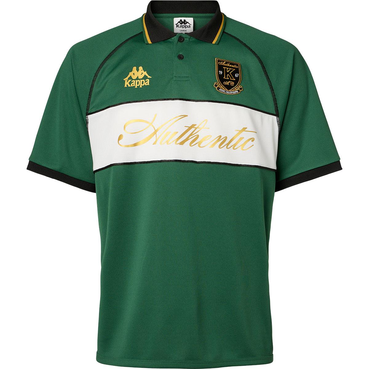 Kappa Authentic Norton Polo T-shirt Unisex N1A green eden-white-green