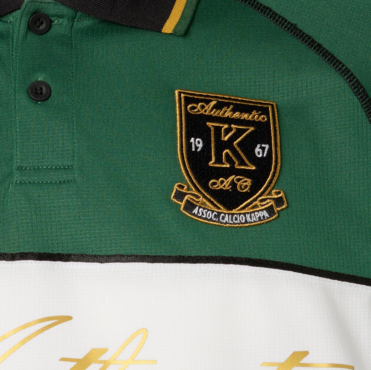 Kappa Authentic Norton Polo T-shirt Unisex N1A green eden-white-green