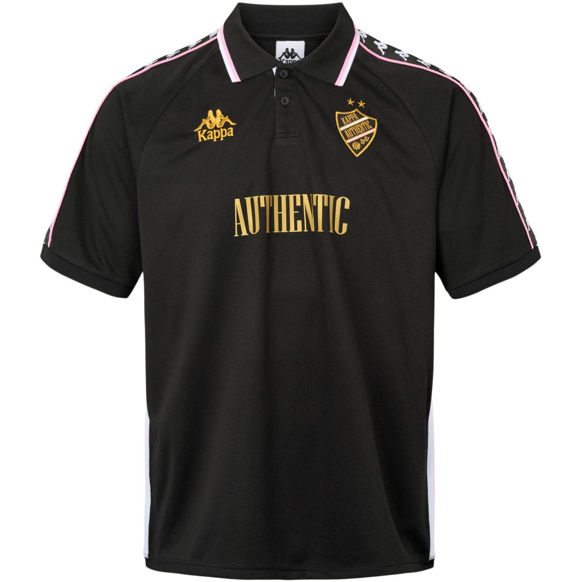 Kappa Banda Stafen Polo T-shirt Unisex S04 black-pink prism-gold rich