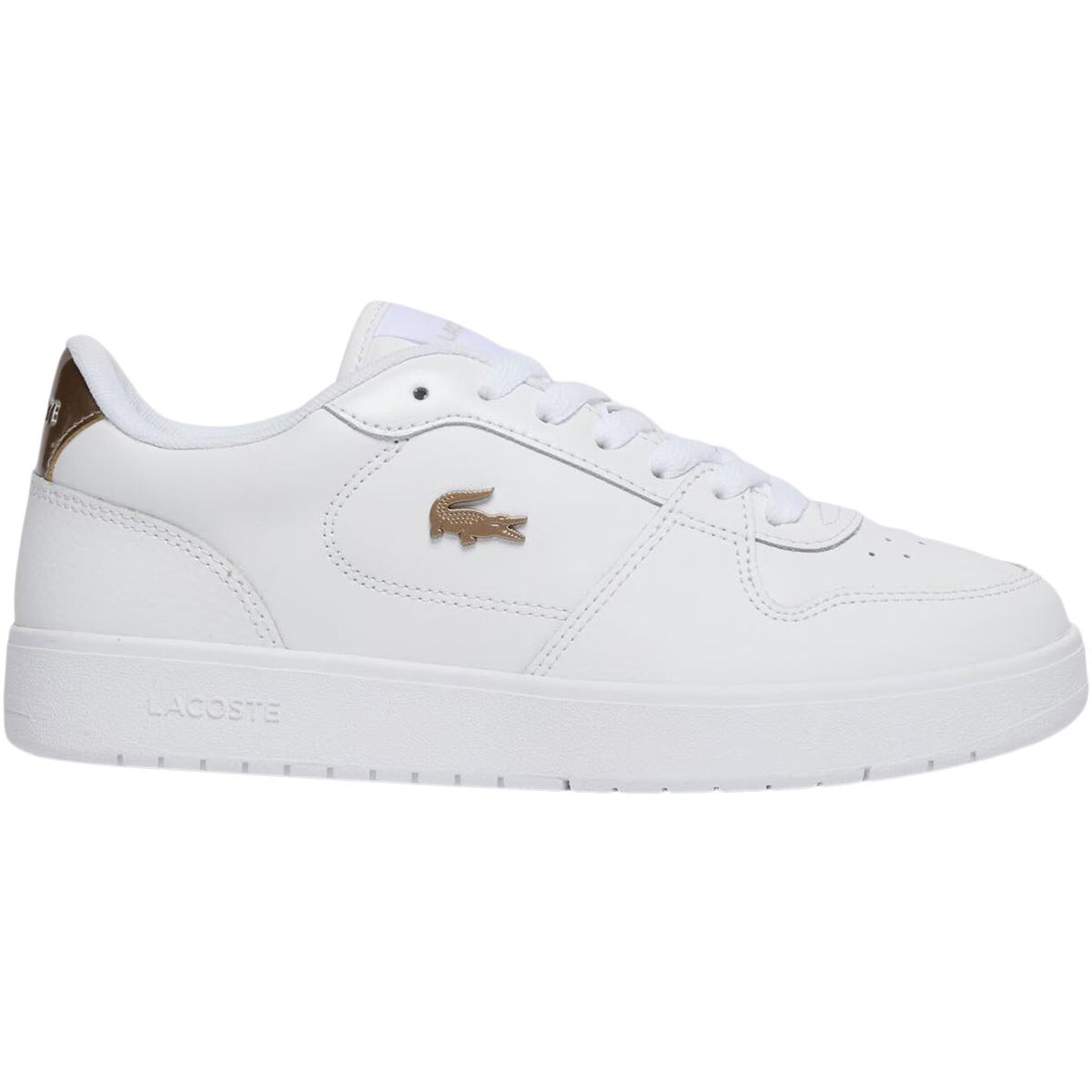 Lacoste Court Ace Leather Sneakers Dame White/Bronze