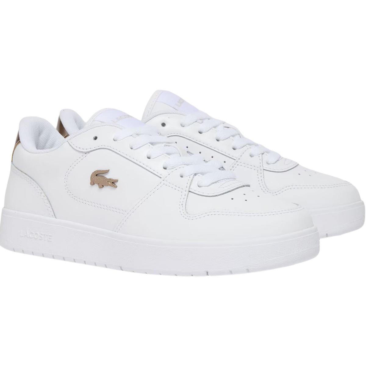 Lacoste Court Ace Leather Sneakers Dame White/Bronze