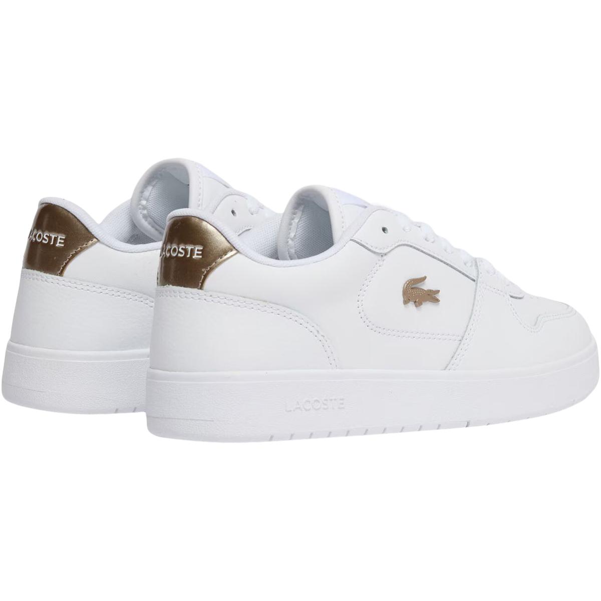 Lacoste Court Ace Leather Sneakers Dame White/Bronze
