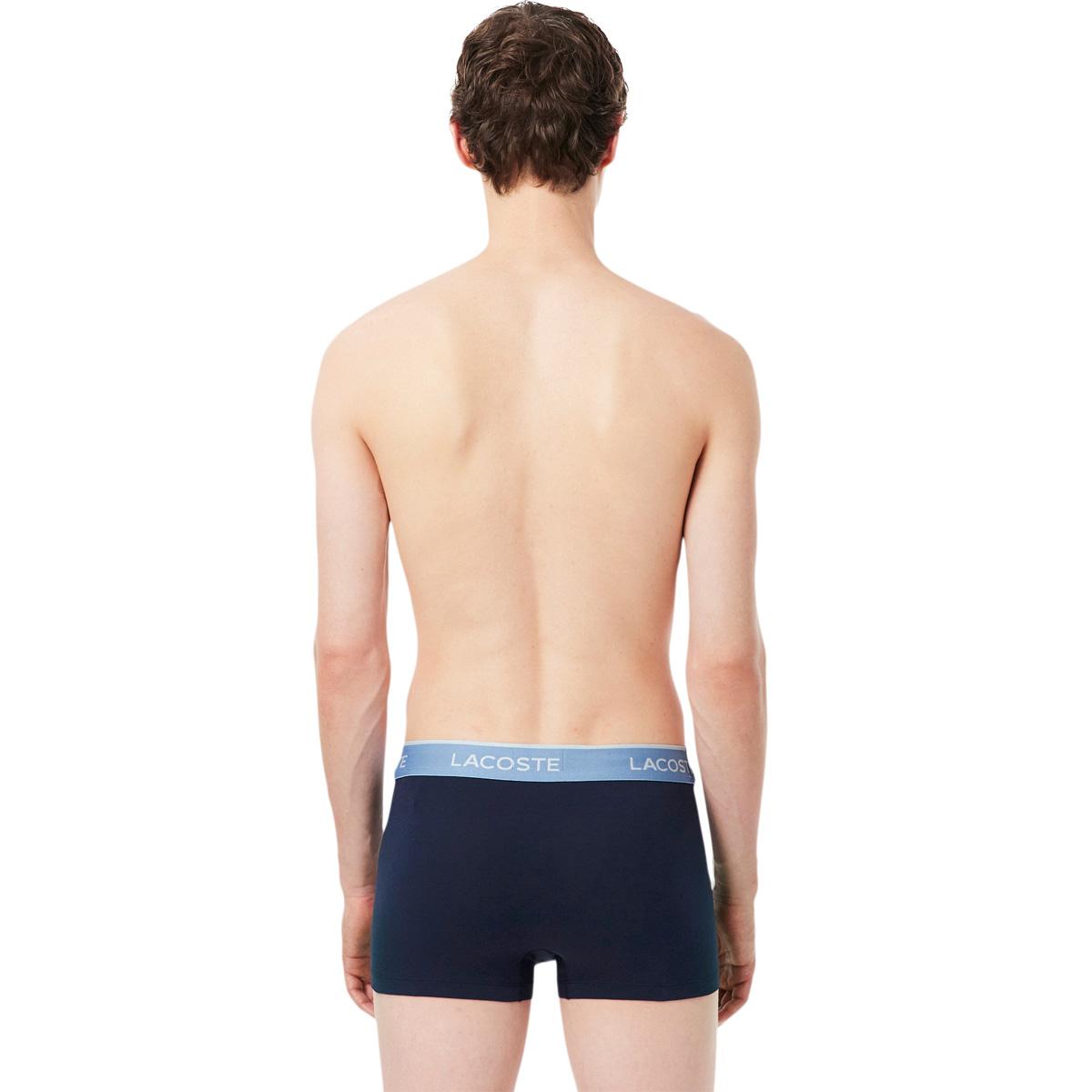 Lacoste Stretch Cotton 3-Pack Underbukser Herre NAVY BLUE/APHYLLA-THISTLE