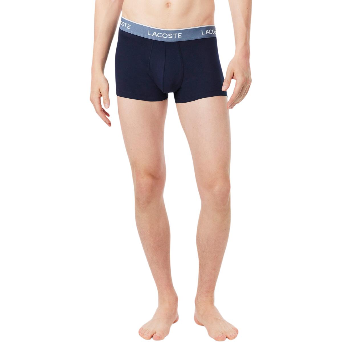 Lacoste Stretch Cotton 3-Pack Underbukser Herre NAVY BLUE/APHYLLA-THISTLE