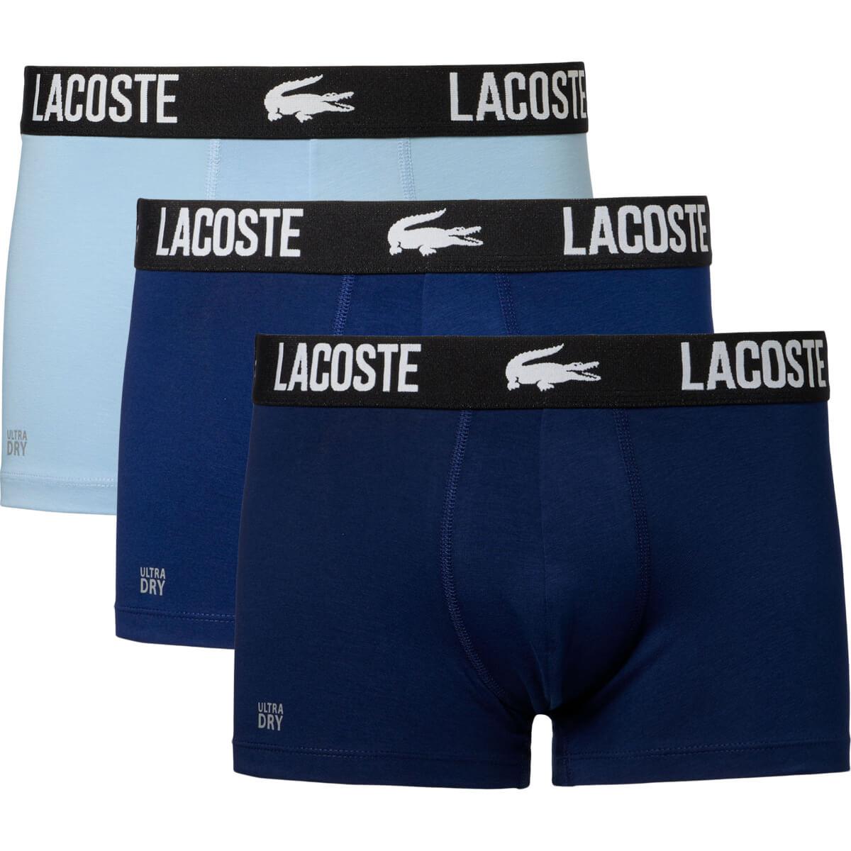 Lacoste Cotton Stretch Boxershorts Herre LYSEBLÅ-BLÅ-NAVY
