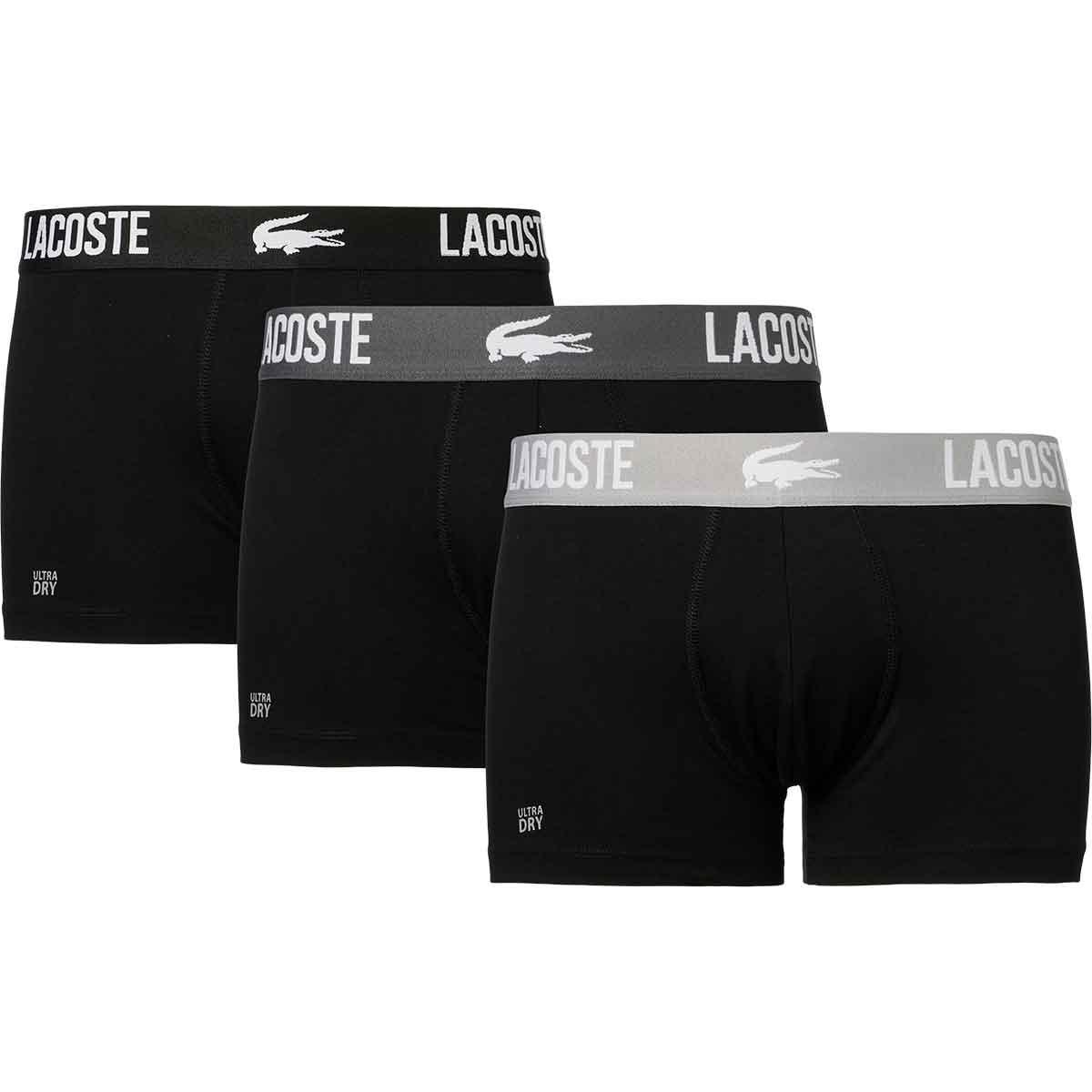 Lacoste Cotton Stretch Boxershorts Herre BLACK/FLAGSTONE-ELEPHANT
