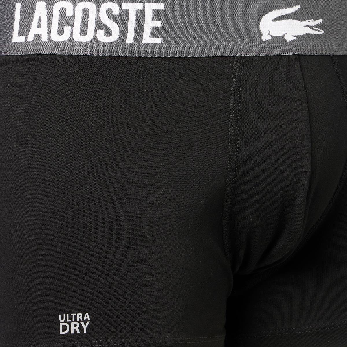 Lacoste Cotton Stretch Boxershorts Herre BLACK/FLAGSTONE-ELEPHANT