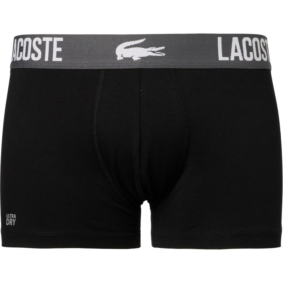 Lacoste Cotton Stretch Boxershorts Herre BLACK/FLAGSTONE-ELEPHANT