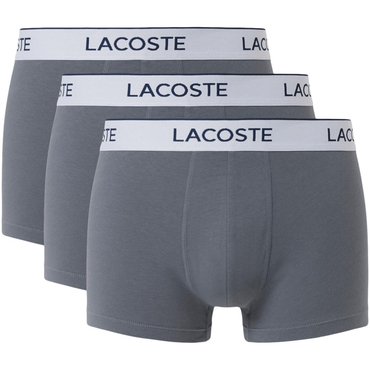 Lacoste 3-Pack Boxershorts Herre LEAD GREY