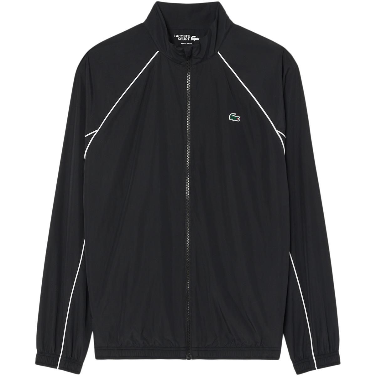 Lacoste Woven Track Top Herre BLACK/WHITE