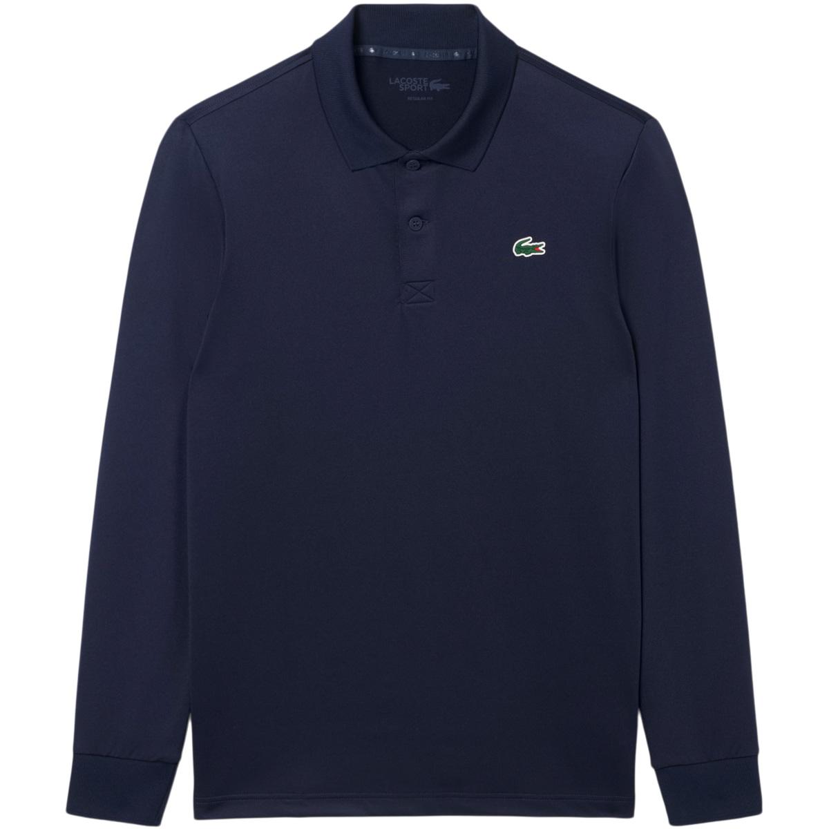 Lacoste Regular Fit Ultra Dry Langærmet Polo T-shirt Herre NAVY BLUE