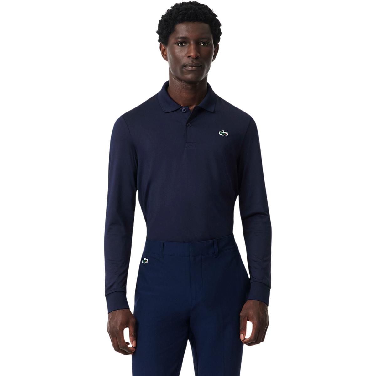 Lacoste Regular Fit Ultra Dry Langærmet Polo T-shirt Herre NAVY BLUE