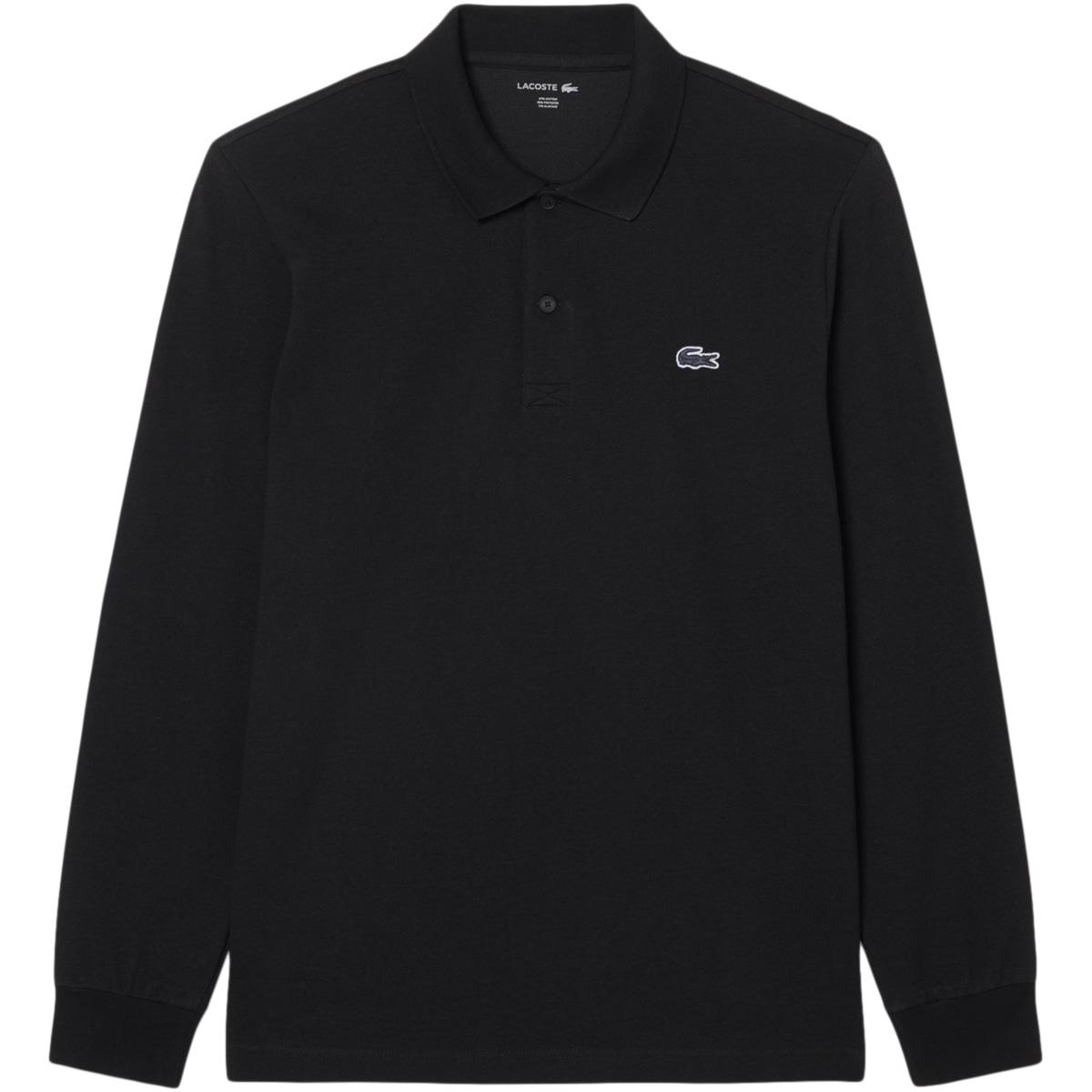 Lacoste Regular Fit Langærmet Polo T-shirt Herre BLACK