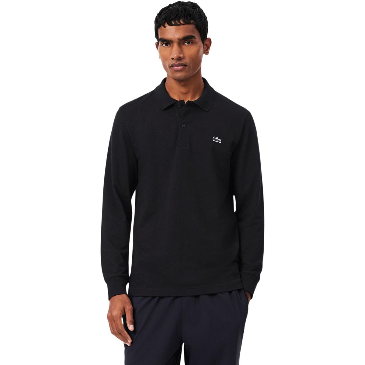 Lacoste Regular Fit Langærmet Polo T-shirt Herre BLACK