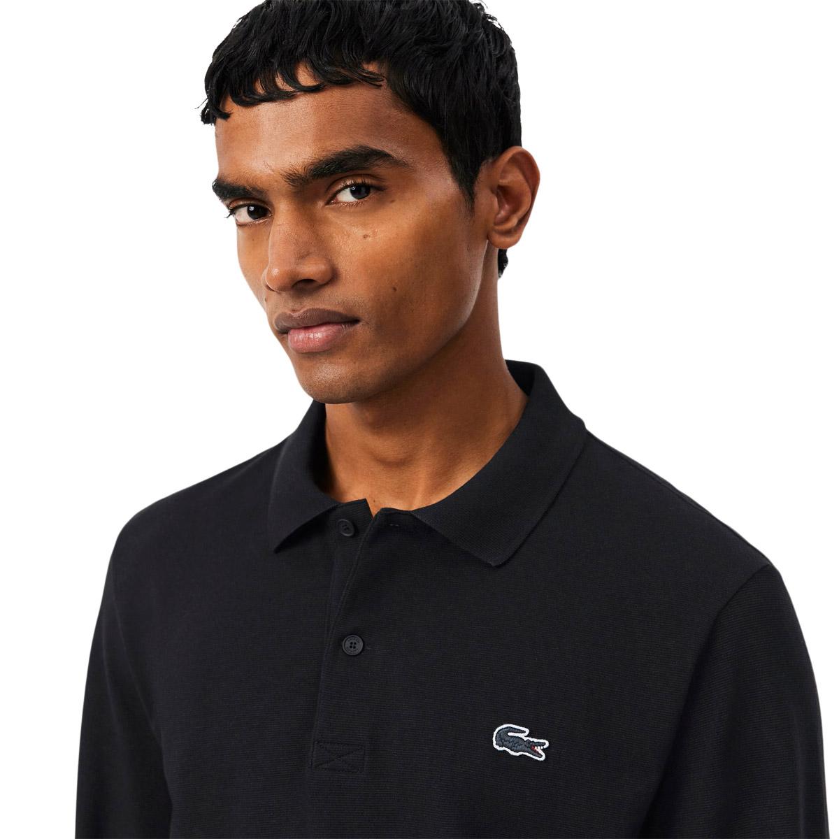 Lacoste Regular Fit Langærmet Polo T-shirt Herre BLACK