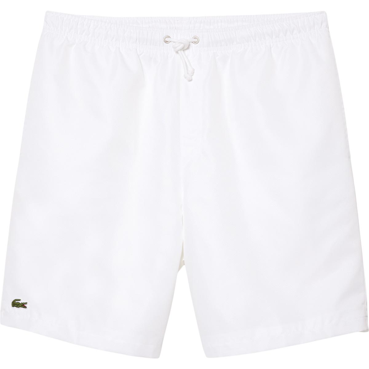 Lacoste Lightweight Diamond Taffeta Tennisshorts Herre White