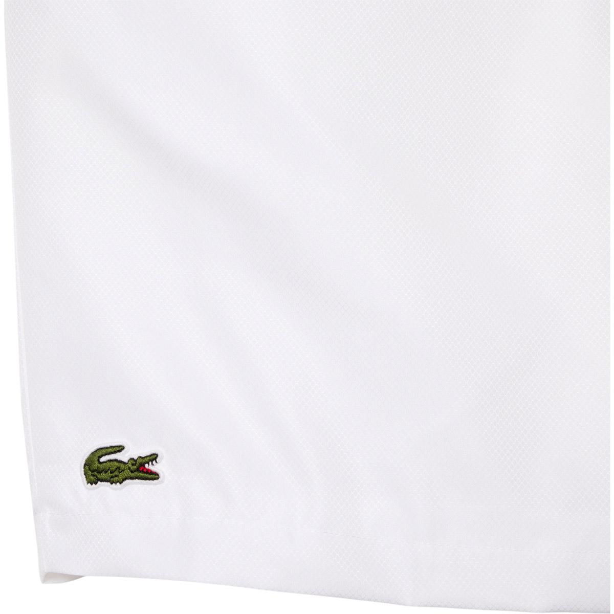 Lacoste Lightweight Diamond Taffeta Tennisshorts Herre White