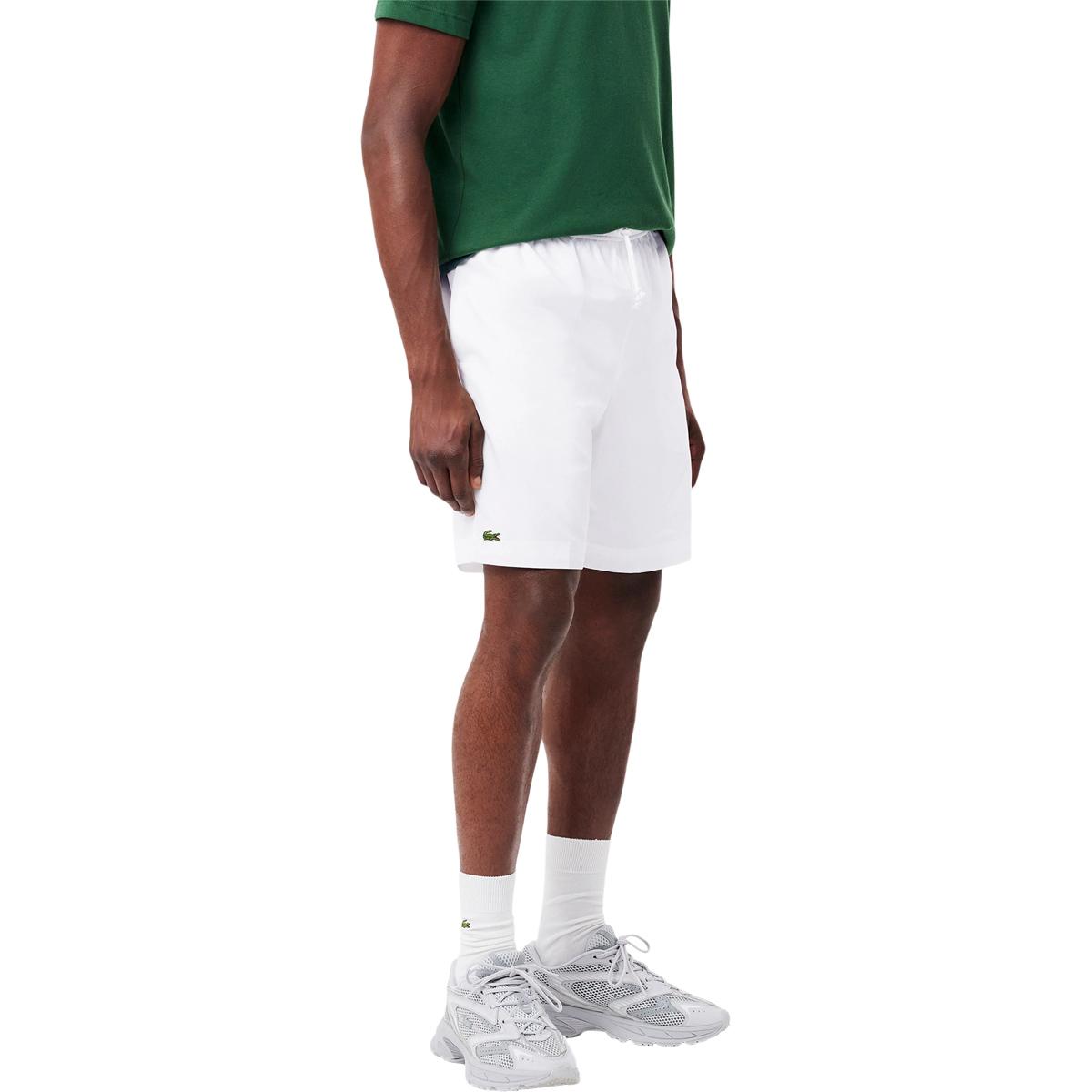 Lacoste Lightweight Diamond Taffeta Tennisshorts Herre White