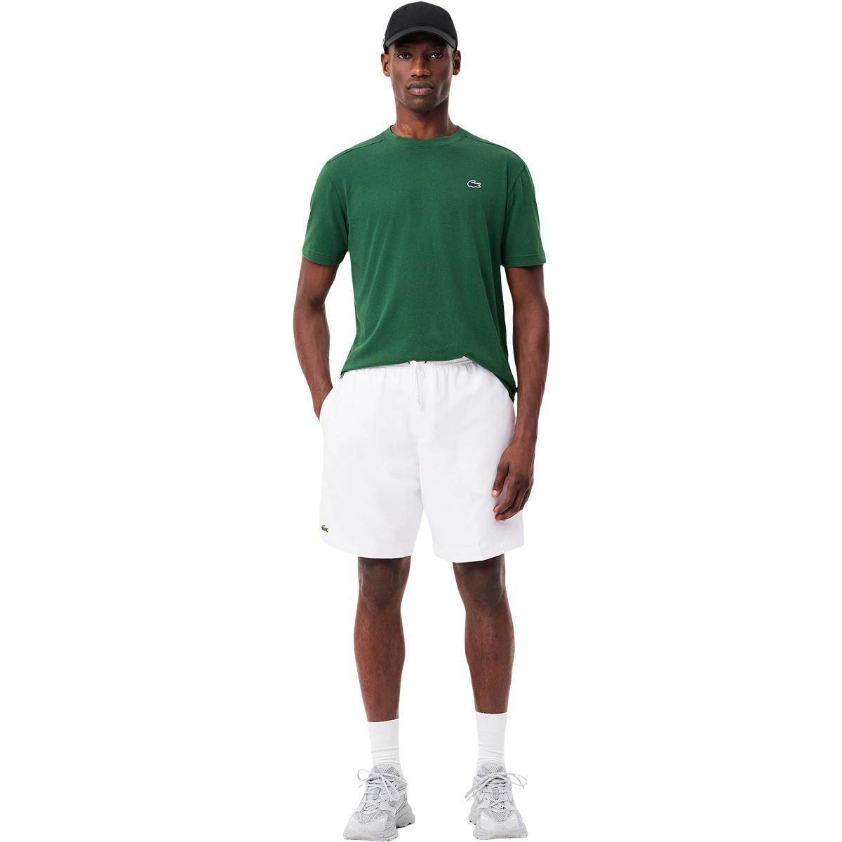 Lacoste Lightweight Diamond Taffeta Tennisshorts Herre White