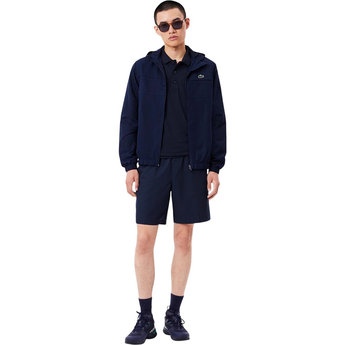 Lacoste Lightweight Diamond Taffeta Tennisshorts Herre Navy