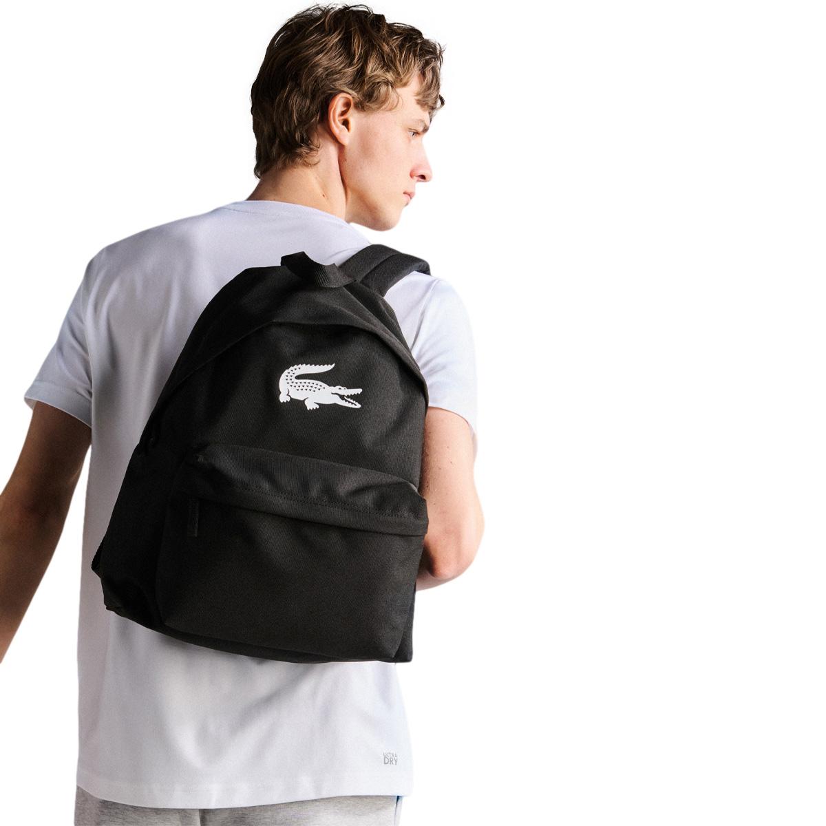 Lacoste Big Croc 18.5L Rygsæk NOIR BLANC