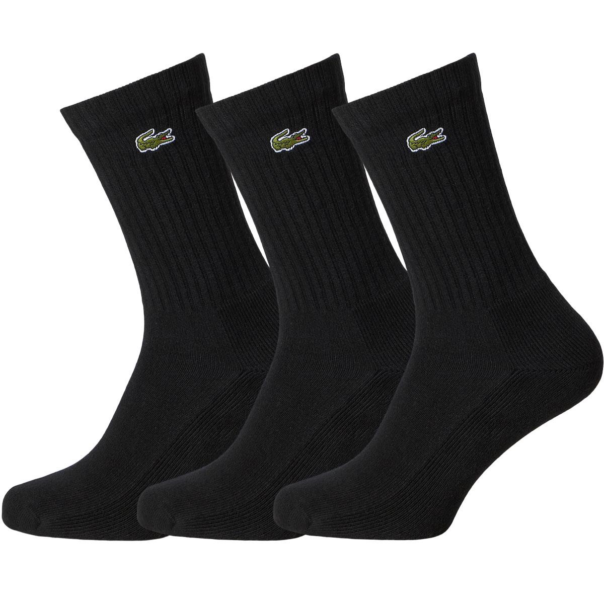 Lacoste High-Cut 3-Pack Strømper Black