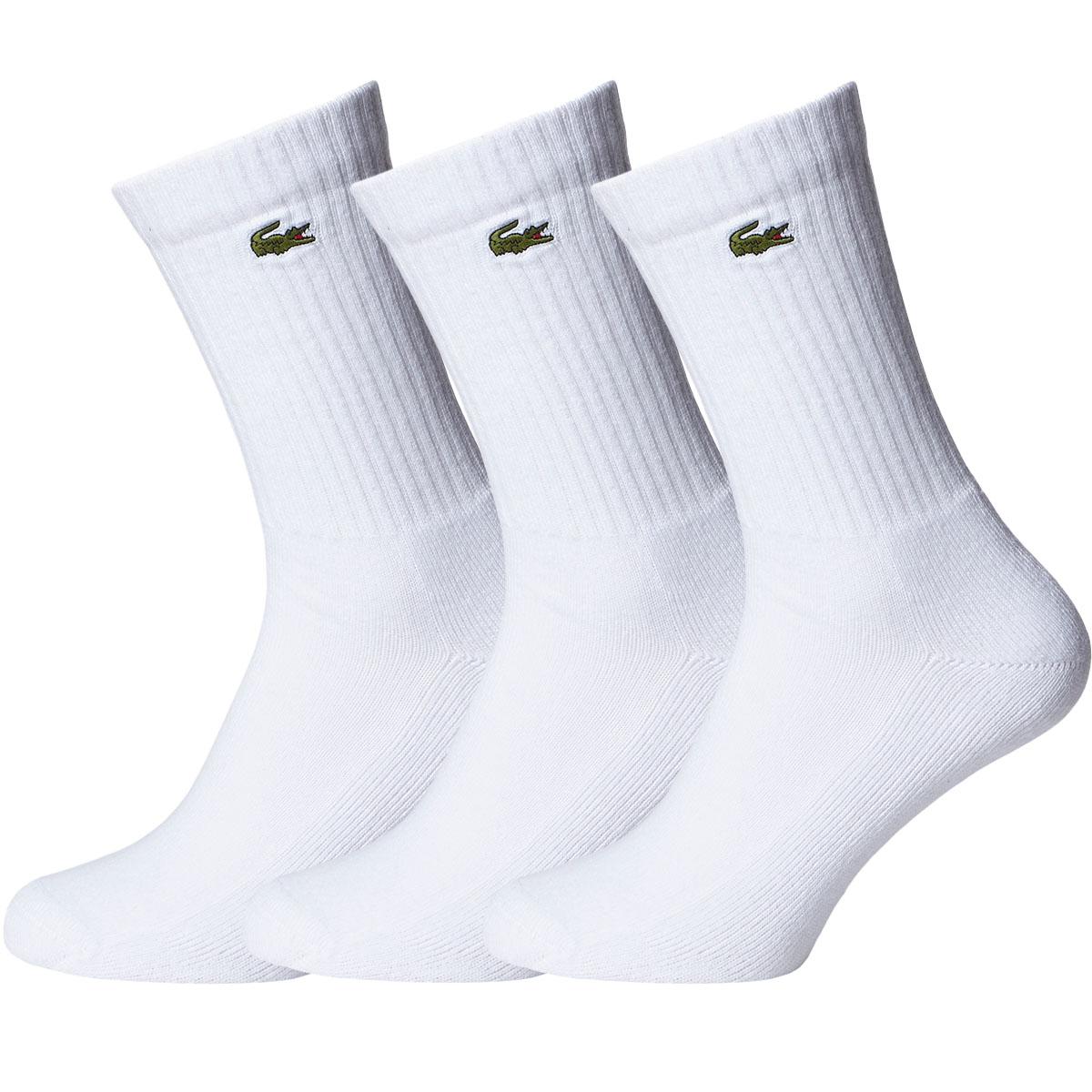 Lacoste High-Cut 3-Pack Strømper White