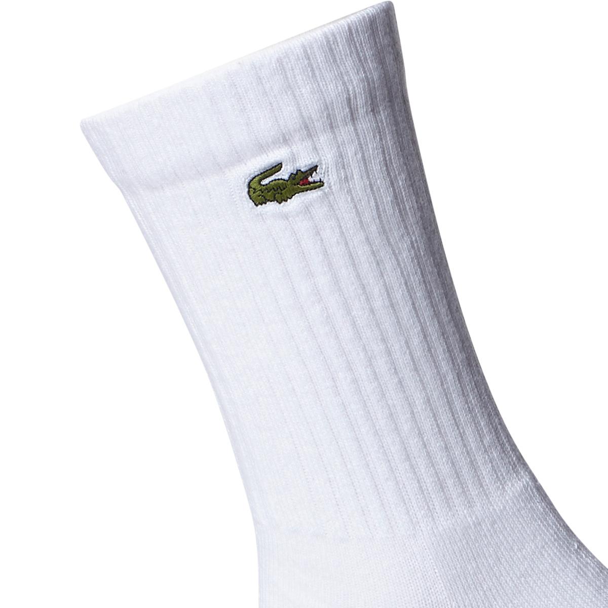 Lacoste High-Cut 3-Pack Strømper White