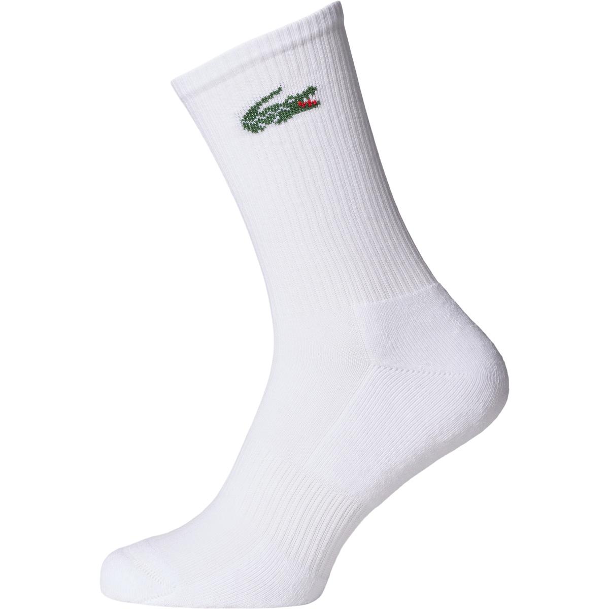 Lacoste Ribbed 3-Pack Strømper Blanc/Bleu Clair/Gris