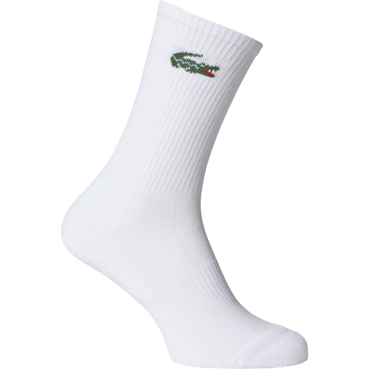 Lacoste Ribbed 3-Pack Strømper Blanc/Bleu Clair/Gris