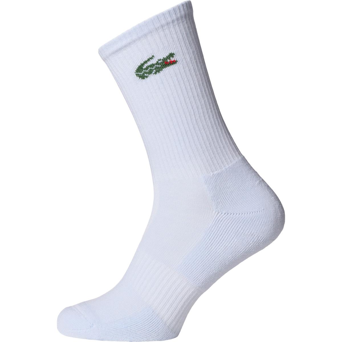 Lacoste Ribbed 3-Pack Strømper Blanc/Bleu Clair/Gris
