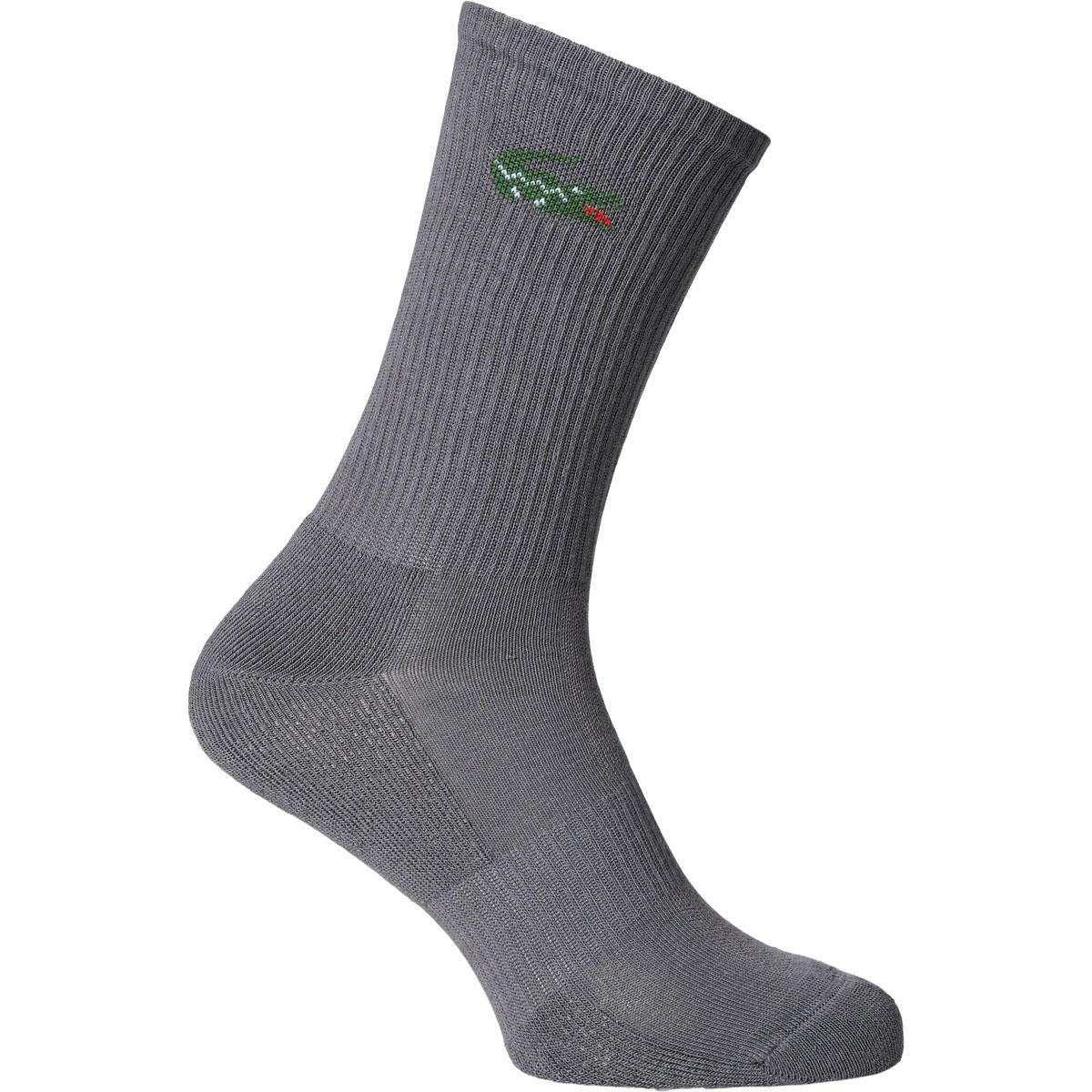 Lacoste Ribbed 3-Pack Strømper Blanc/Bleu Clair/Gris