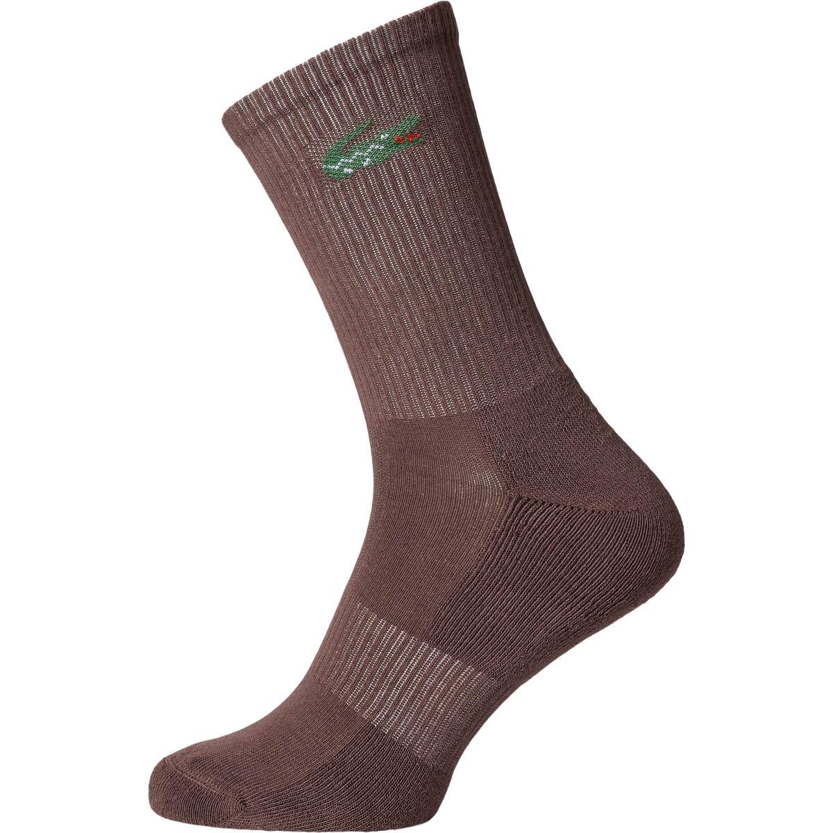 Lacoste Ribbed 3-Pack Strømper LATTE/SISAL-GRUME