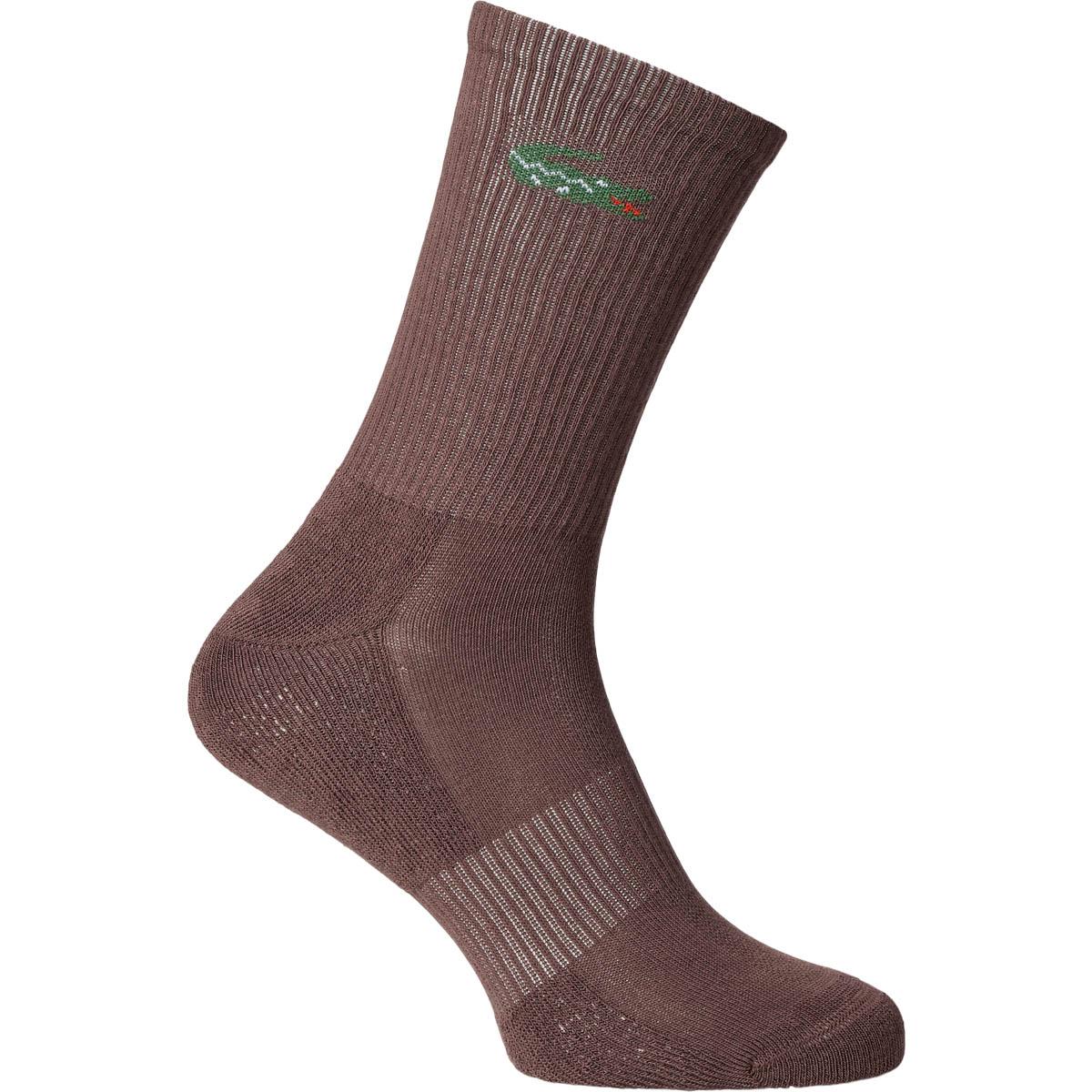 Lacoste Ribbed 3-Pack Strømper LATTE/SISAL-GRUME