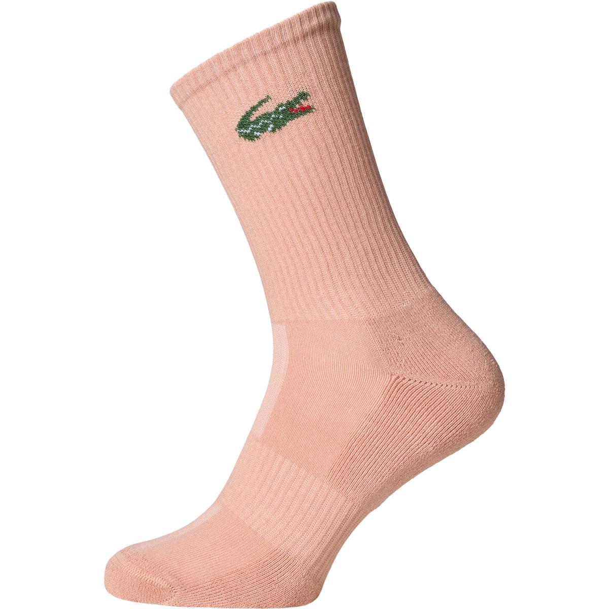 Lacoste Ribbed 3-Pack Strømper LATTE/SISAL-GRUME