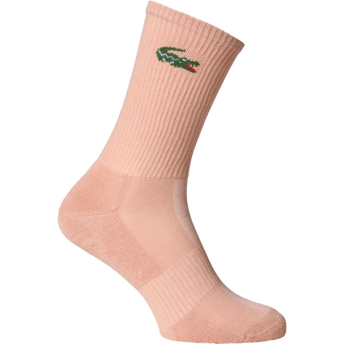 Lacoste Ribbed 3-Pack Strømper LATTE/SISAL-GRUME