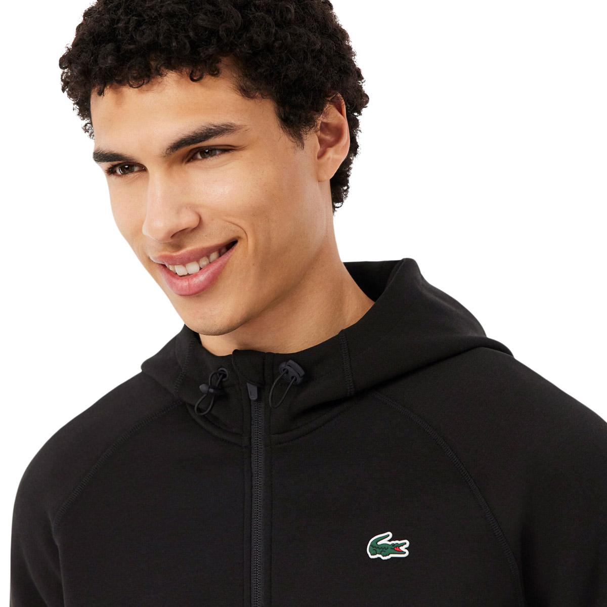 Lacoste Sport Stretch Full Zip Hettegenser Herre Black
