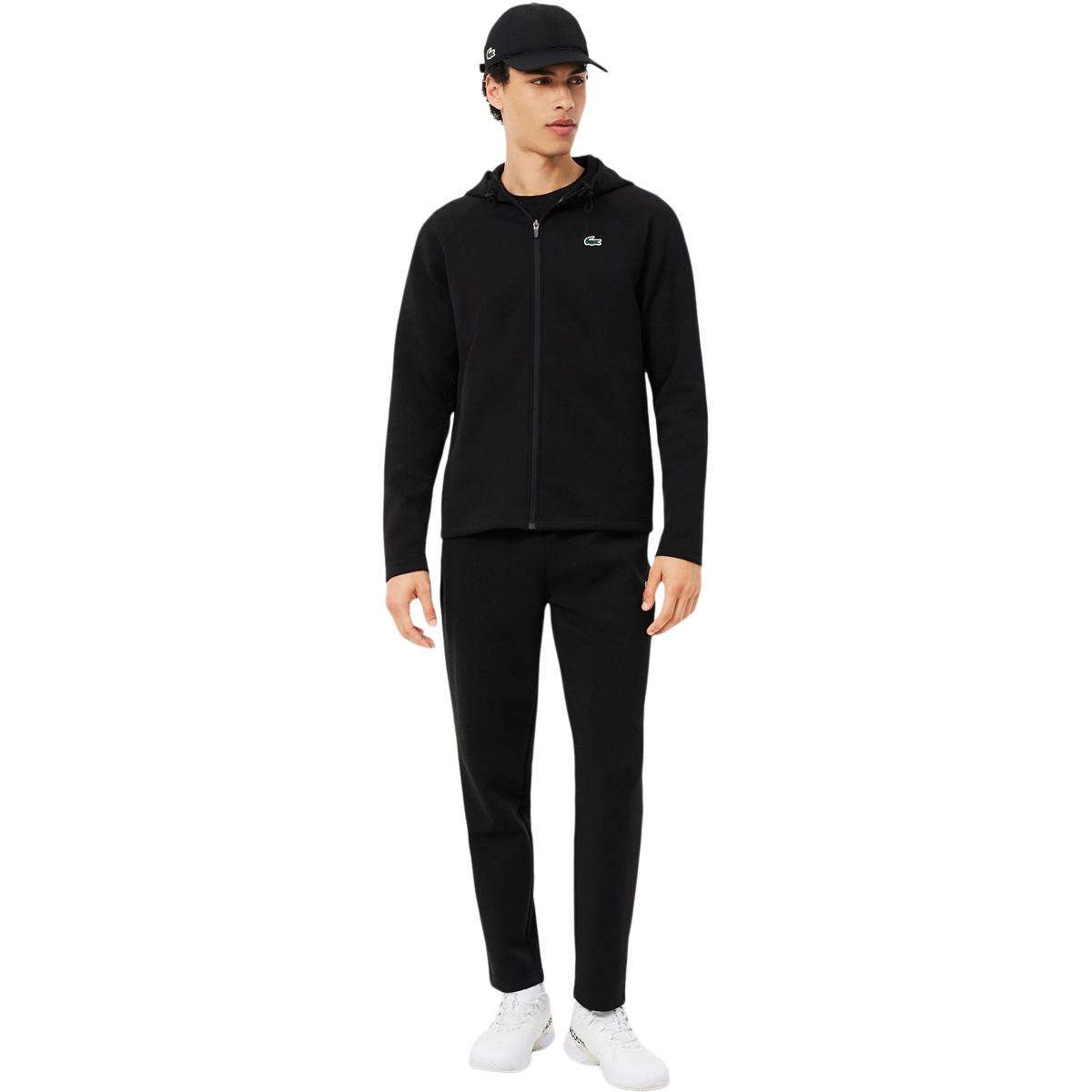 Lacoste Sport Stretch Full Zip Hettegenser Herre Black