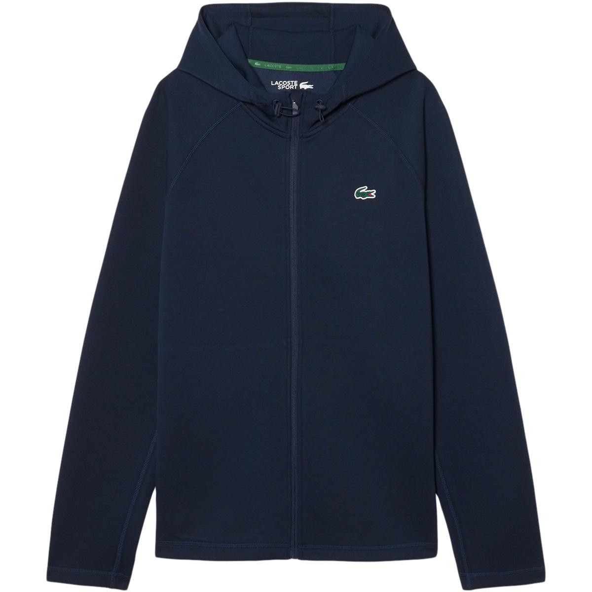 Lacoste Sport Stretch Full Zip Hettegenser Herre Navy