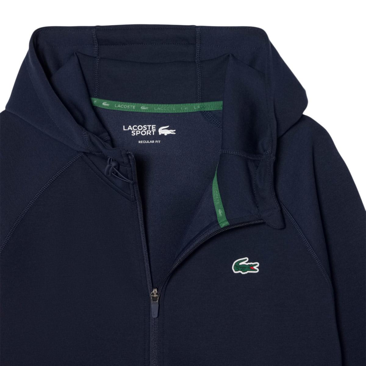 Lacoste Sport Stretch Full Zip Hettegenser Herre Navy