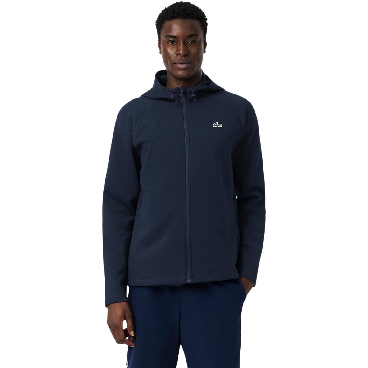 Lacoste Sport Stretch Full Zip Hettegenser Herre Navy