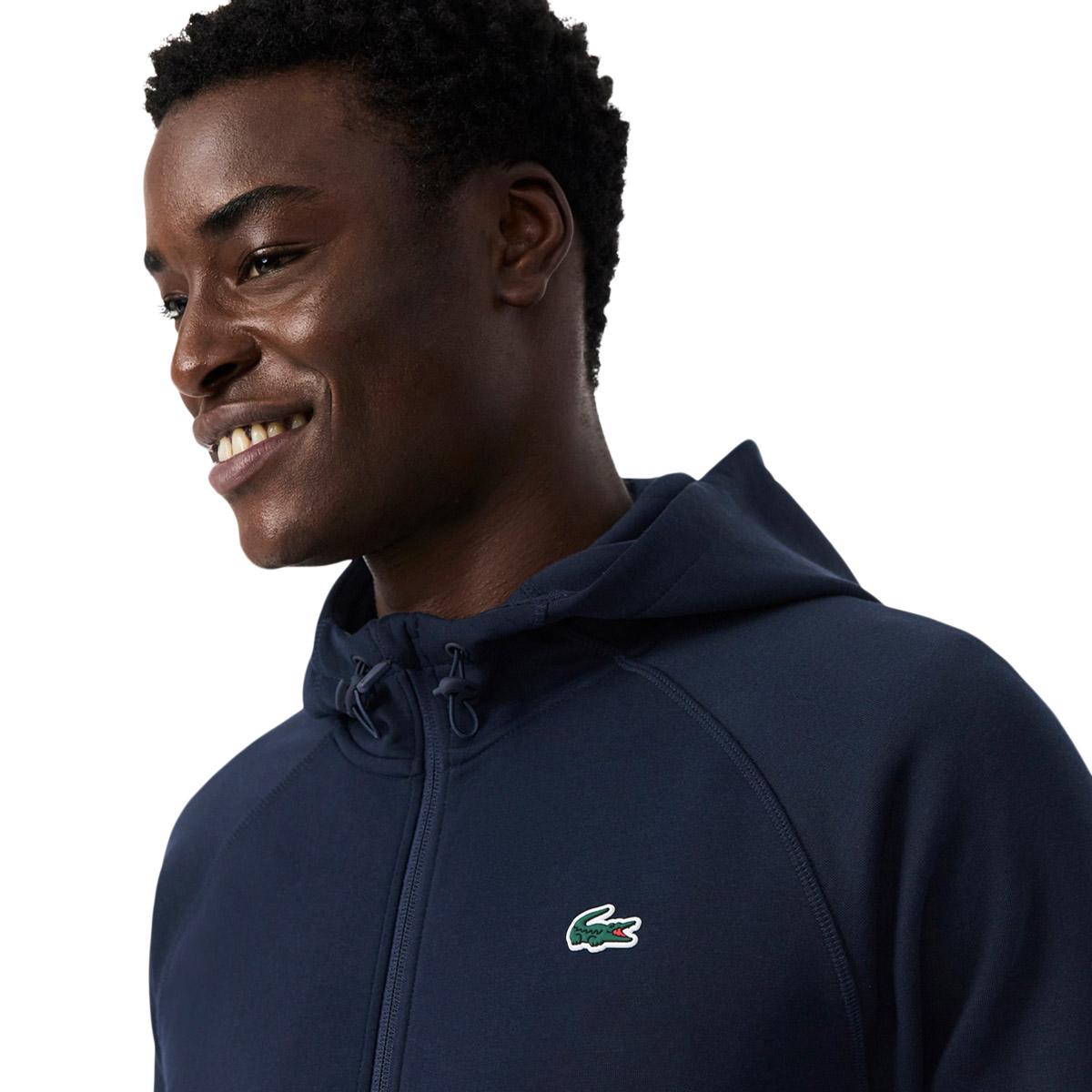 Lacoste Sport Stretch Full Zip Hettegenser Herre Navy