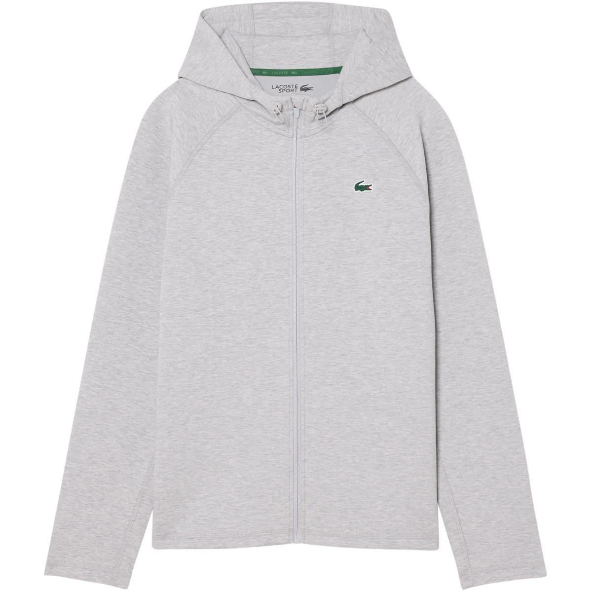Lacoste Sport Stretch Full Zip Hettegenser Herre Grey