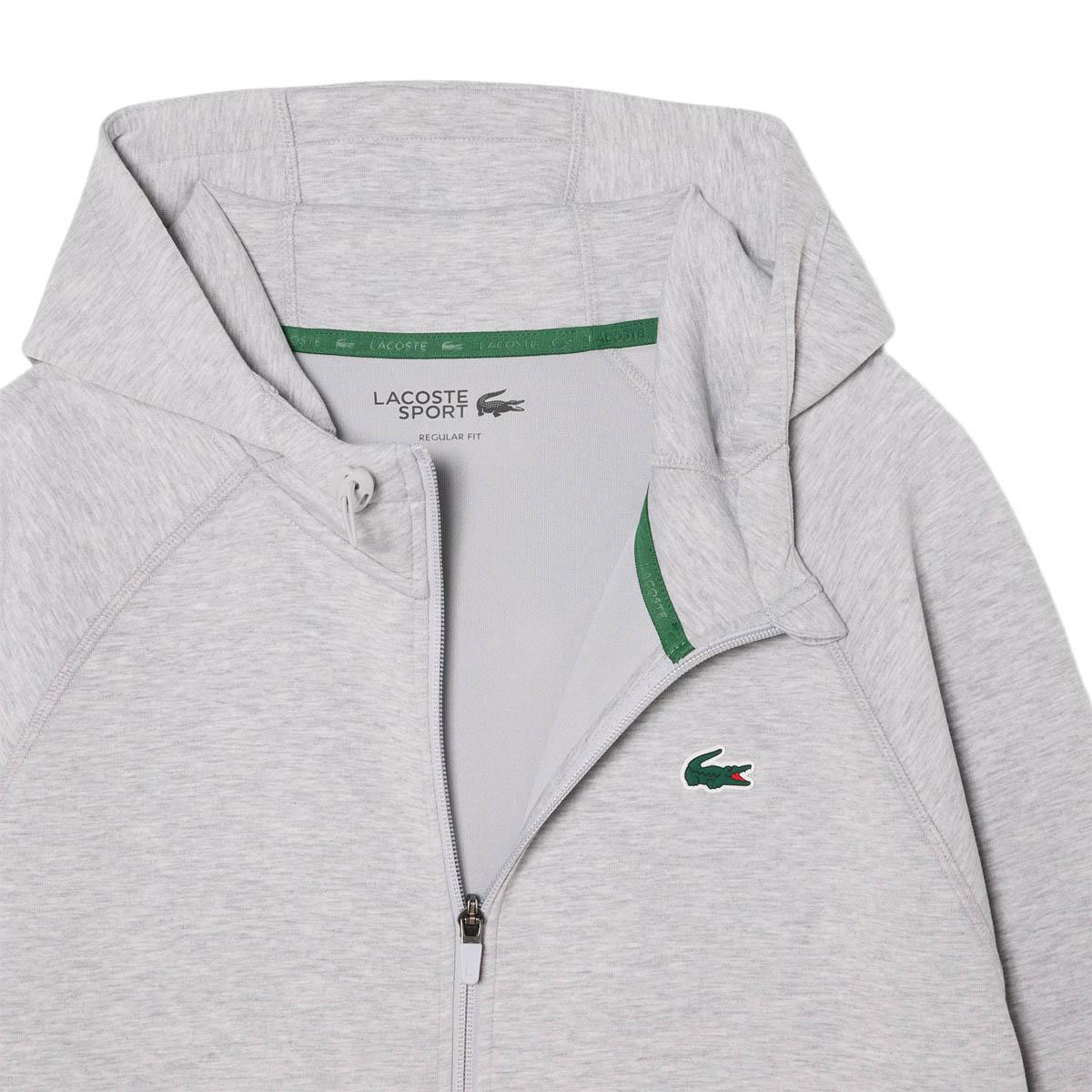 Lacoste Sport Stretch Full Zip Hettegenser Herre Grey