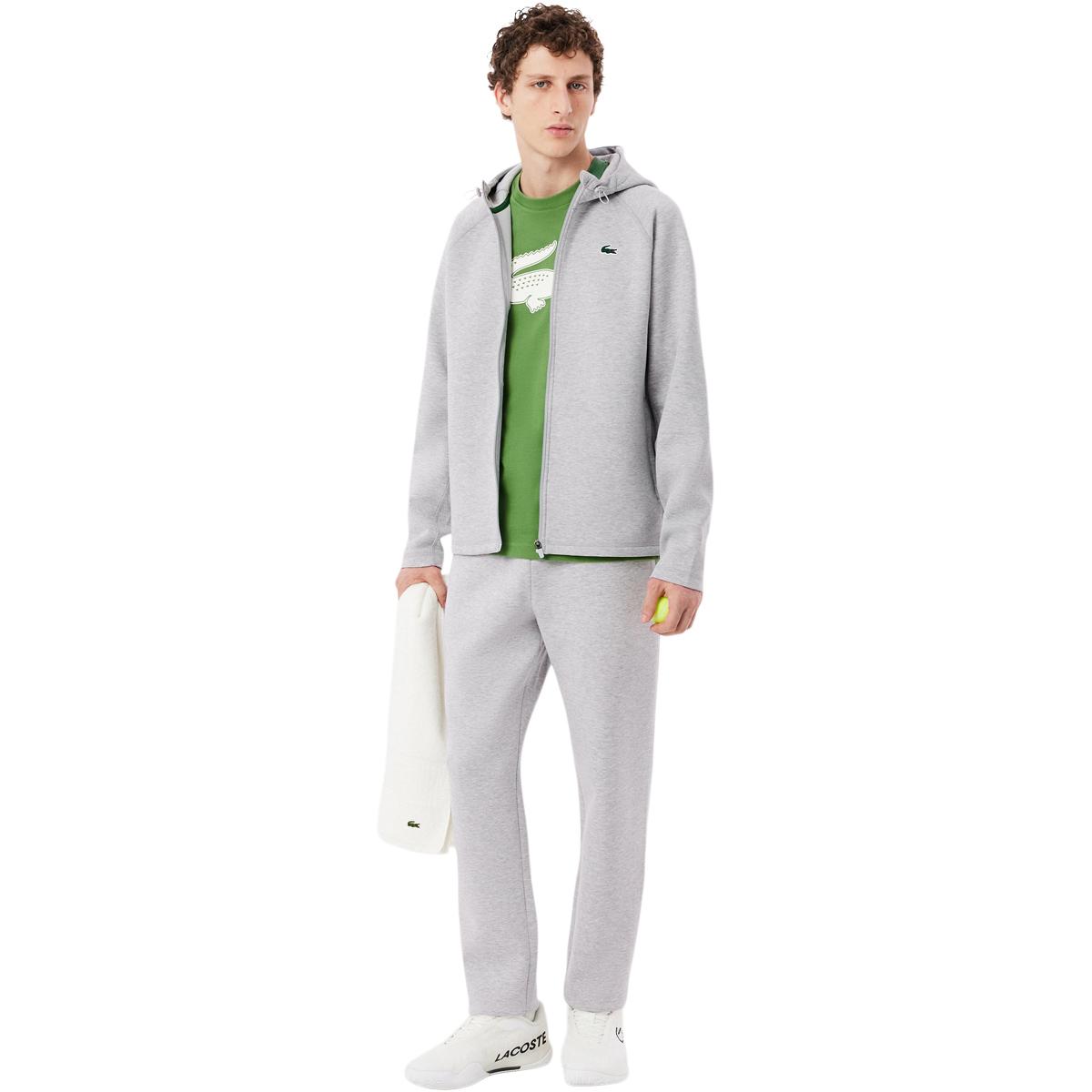 Lacoste Sport Stretch Full Zip Hettegenser Herre Grey
